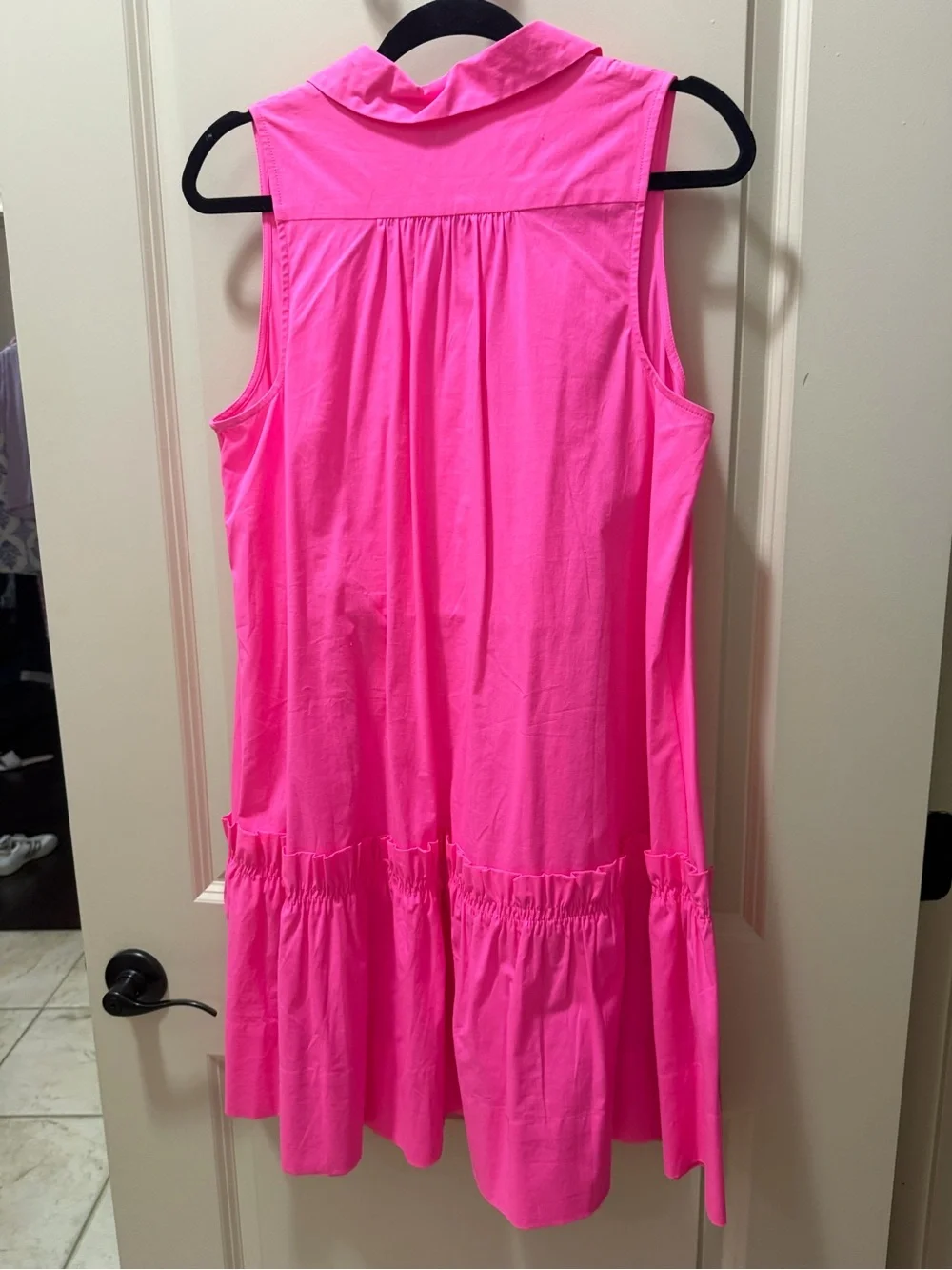 Lilly Pulitzer Neon Pink Sleeveless Ruffle Hem Dress - Picture 3 of 3